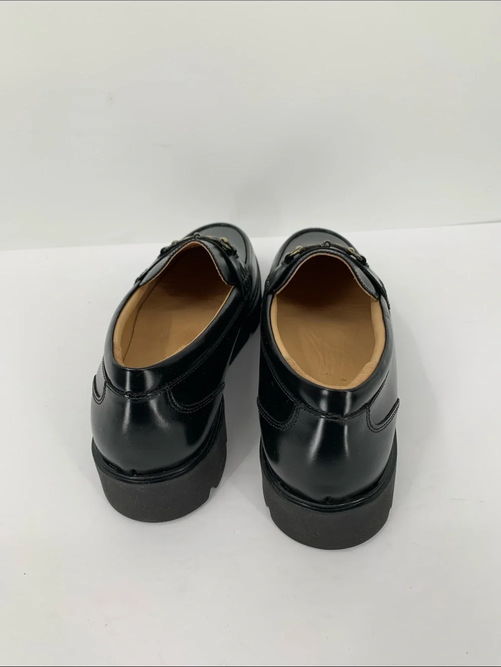 ABEO Boulevard Ornament chunky penny loafer shoe black leather bit preppy new 10